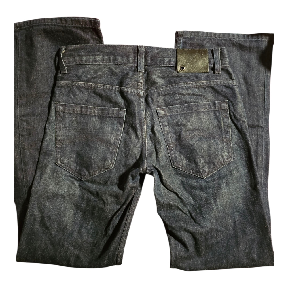 Armani Exchange: Dark Wash Straight Jeans